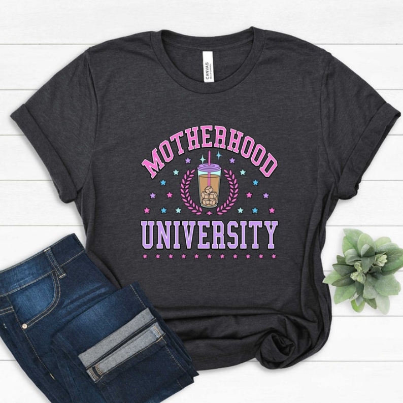Mother's Day Motherhood University Printed T-shirt 