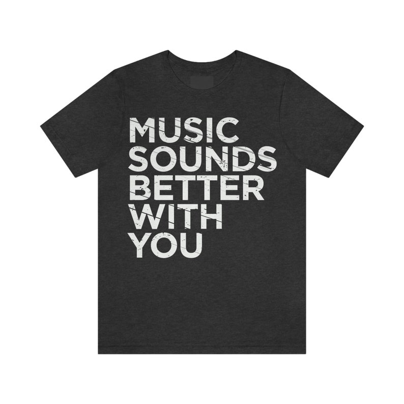 Music Sounds Better with You Music Festival Printed T-shirt 