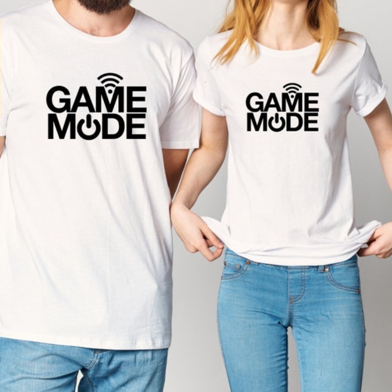 Game Mode Funny Gamer Printed T-shirt
