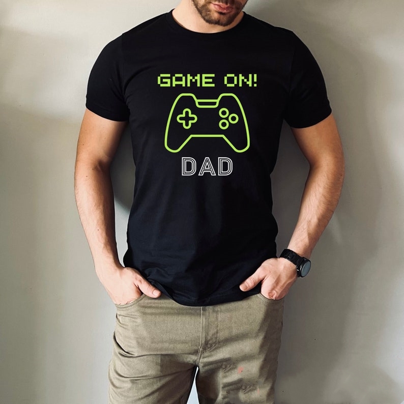 Gamer Game On Dad Father's Day Printed T-shirt