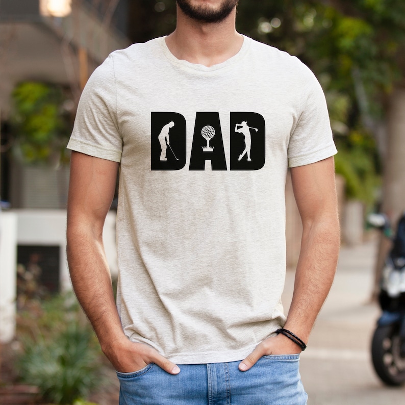 Golf Lover Dad Golf Funny Printed T-shirt