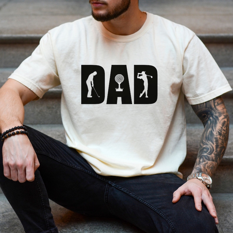 Golf Lover Dad Golf Funny Printed T-shirt