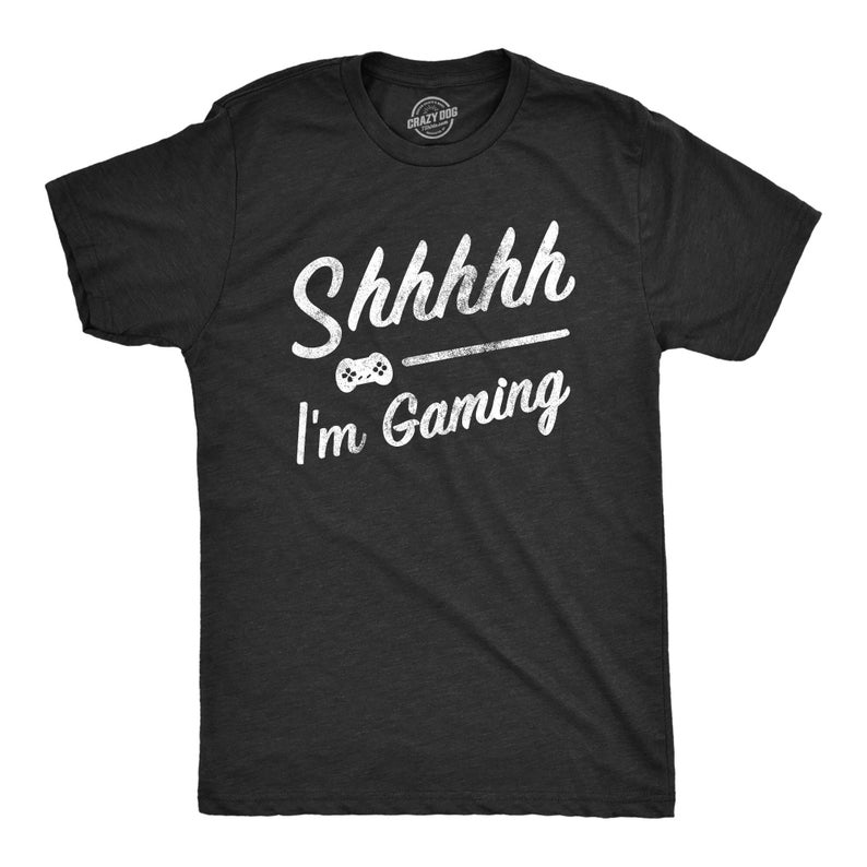 Funny Game Gamer Shhhhh I'm Gaming Printed T-shirt
