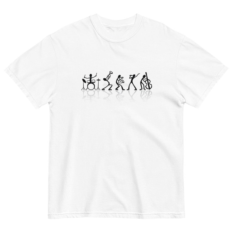 Jazz Music Festival Band Musician Printed T-shirt 