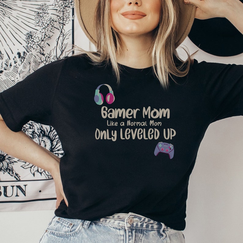 Gamer Mom Game Lover Gamer Mother's Day Printed T-shirt