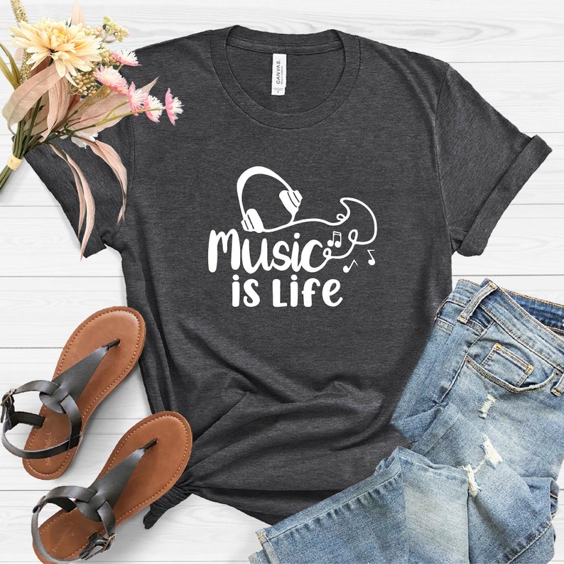 Music Festival Music is Life Printed T-shirt 