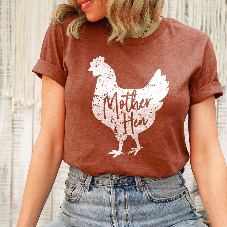 Mother's Day Mother Hen Printed T-shirt 