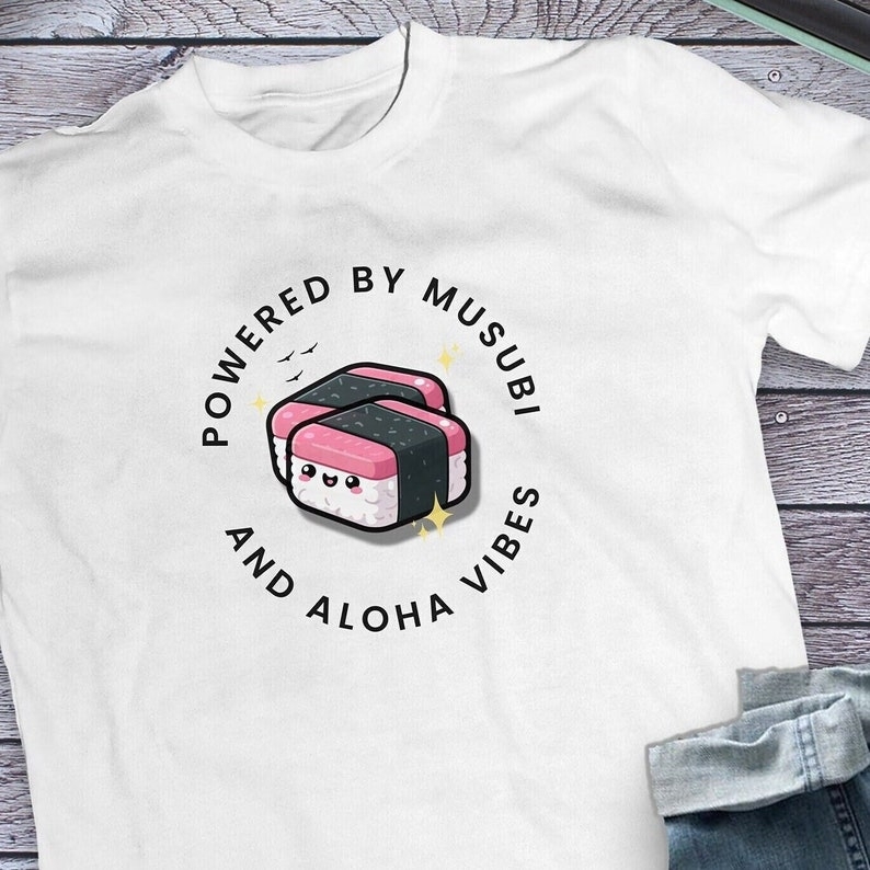 Powered by Musubi And Aloha Vibes Hawaiian Foodie Printed T-shirt 