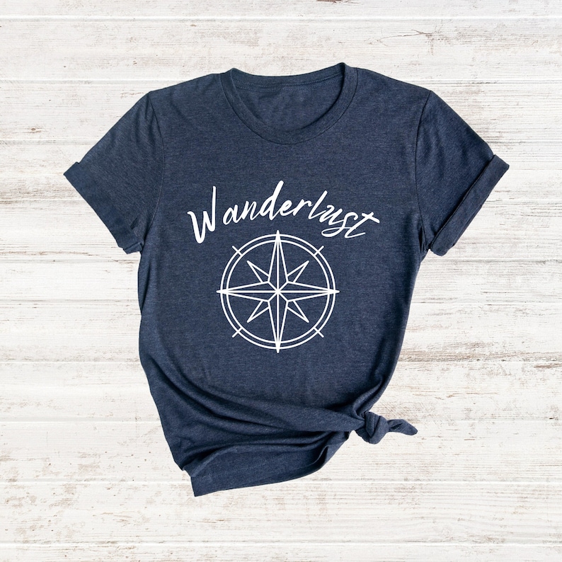 Vacation Travel Lover Wanderlust Compass Printed T-shirt