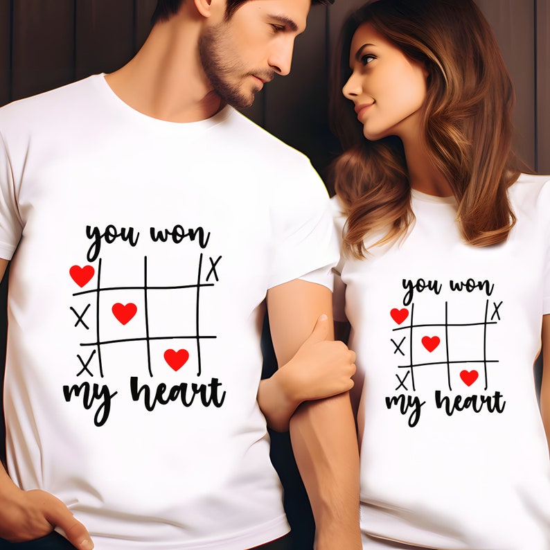 You Won My Heart Valentine's Day Printed T-shirt 
