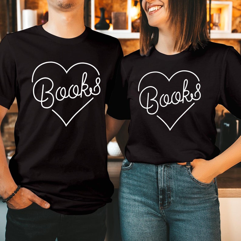 World Book Day Book Love Heart Printed T-shirt 
