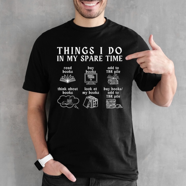 World Book Day Things I do In My Spare Time Printed T-shirt 
