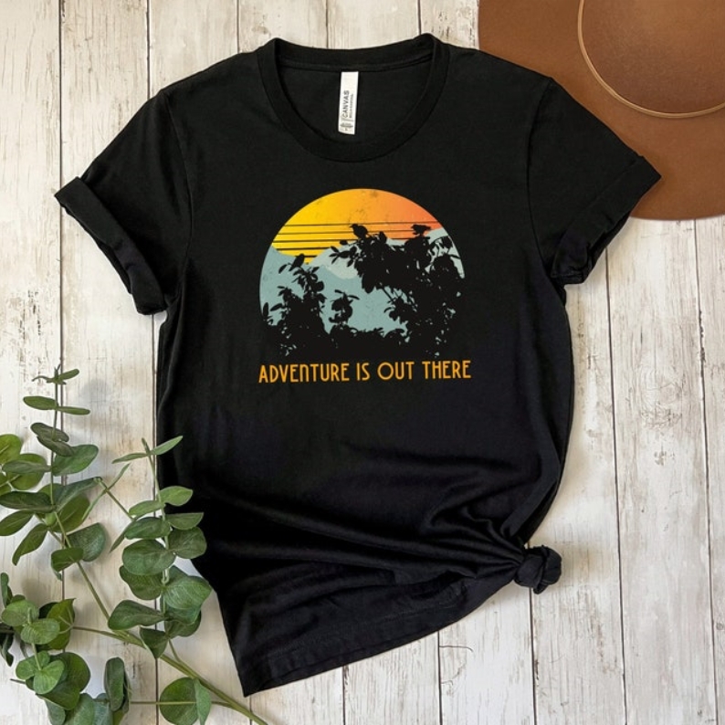 Adventure Is Out There Outdoor Nature Lover Printed T-shirt 