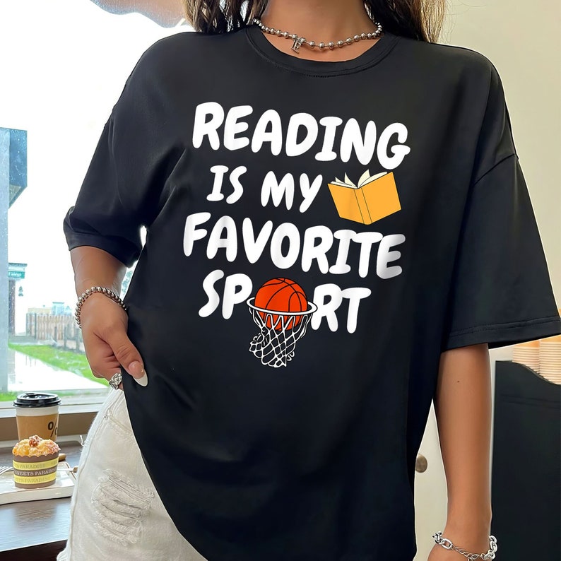 World Book Day Reading Is My Favorite Sport Printed T-shirt 