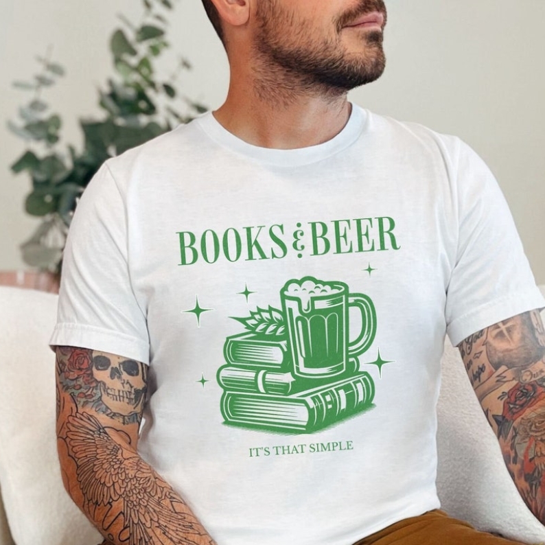 World Book Day Books Beer Printed T-shirt 
