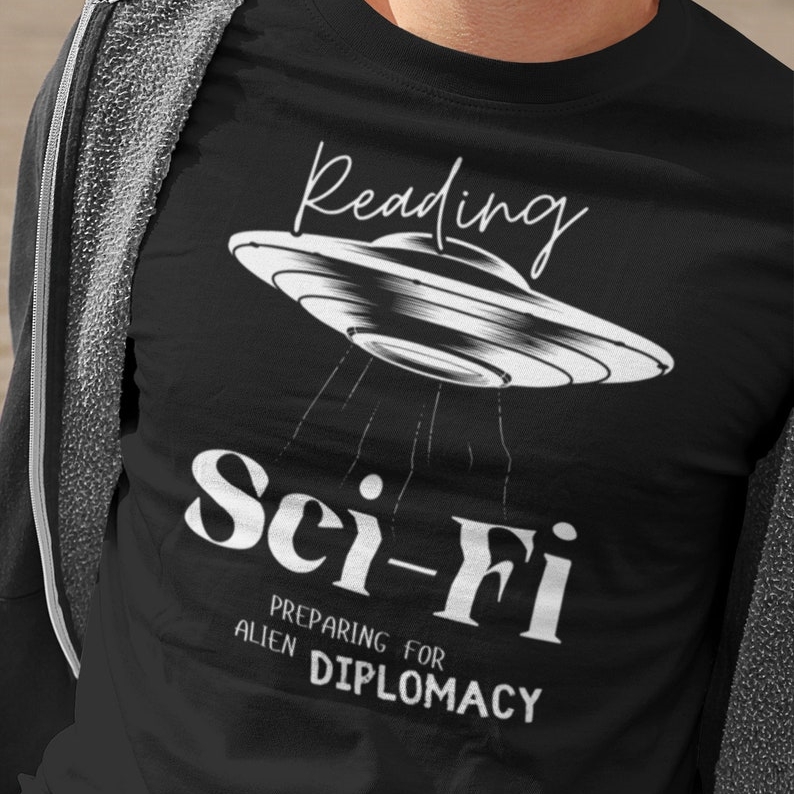World Book Day Reading Sci-Fi Printed T-shirt 