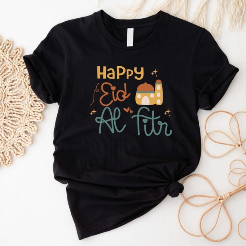 Happy Eid Al Fitr Holiday Celebration Printed T-shirt