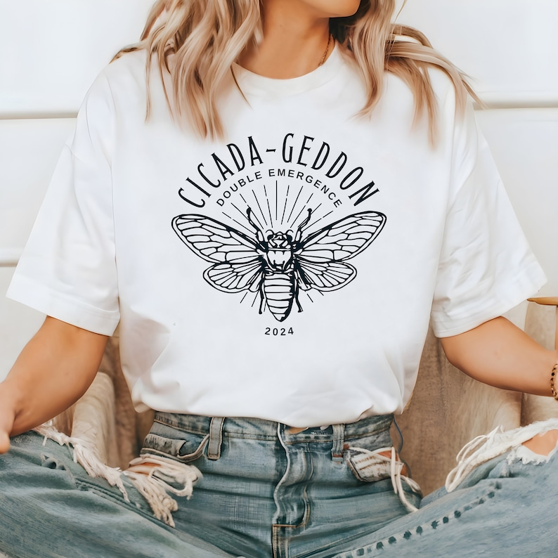 Cicada-Geddon Double Emergence 2024 Printed T-shirt 