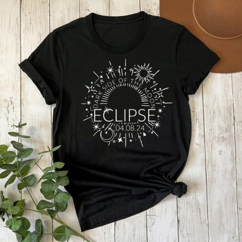 2024 Total Solar Eclipse Dark Side of the Moon Astronomy Lover T-shirt