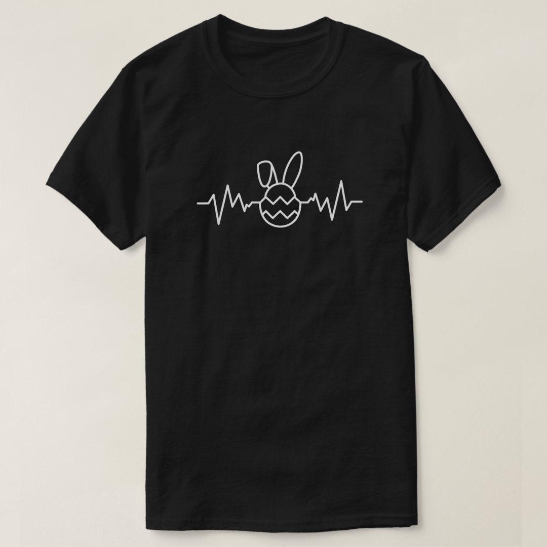 Egg Rabbit Heartbeat Easter Festival T-shirt