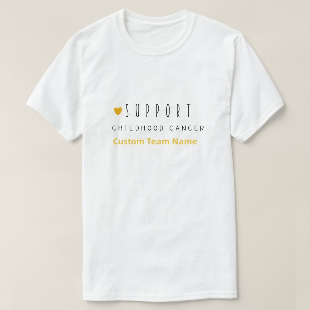 Childhood Cancer Awareness Personalized Custom Team Name T-Shirt
