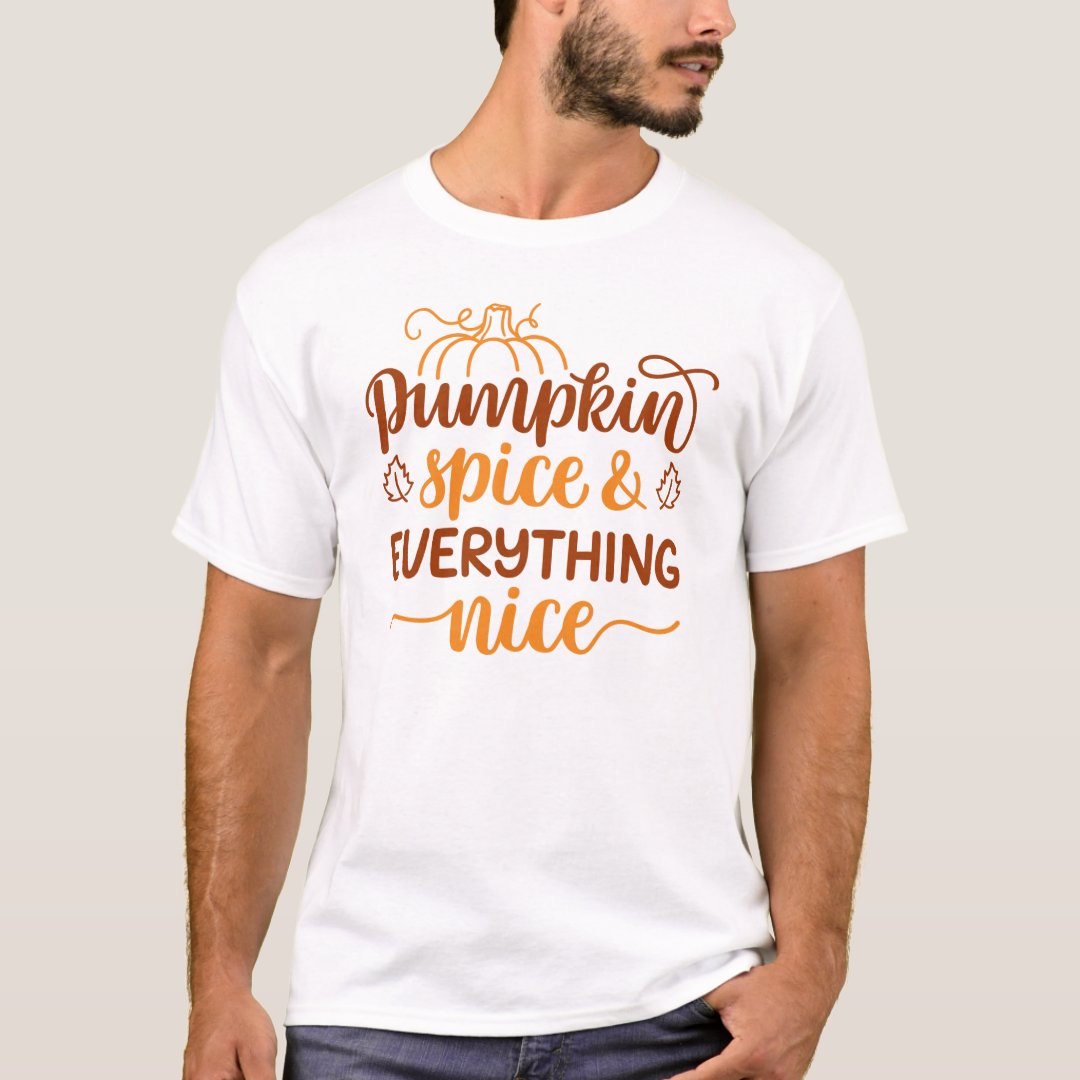 Halloween Pumpkin Spice & Everything Printed T-Shirt