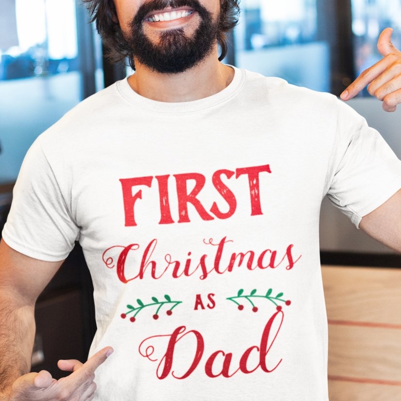 First Christmas As Dad Christmas Festival T-Shirt