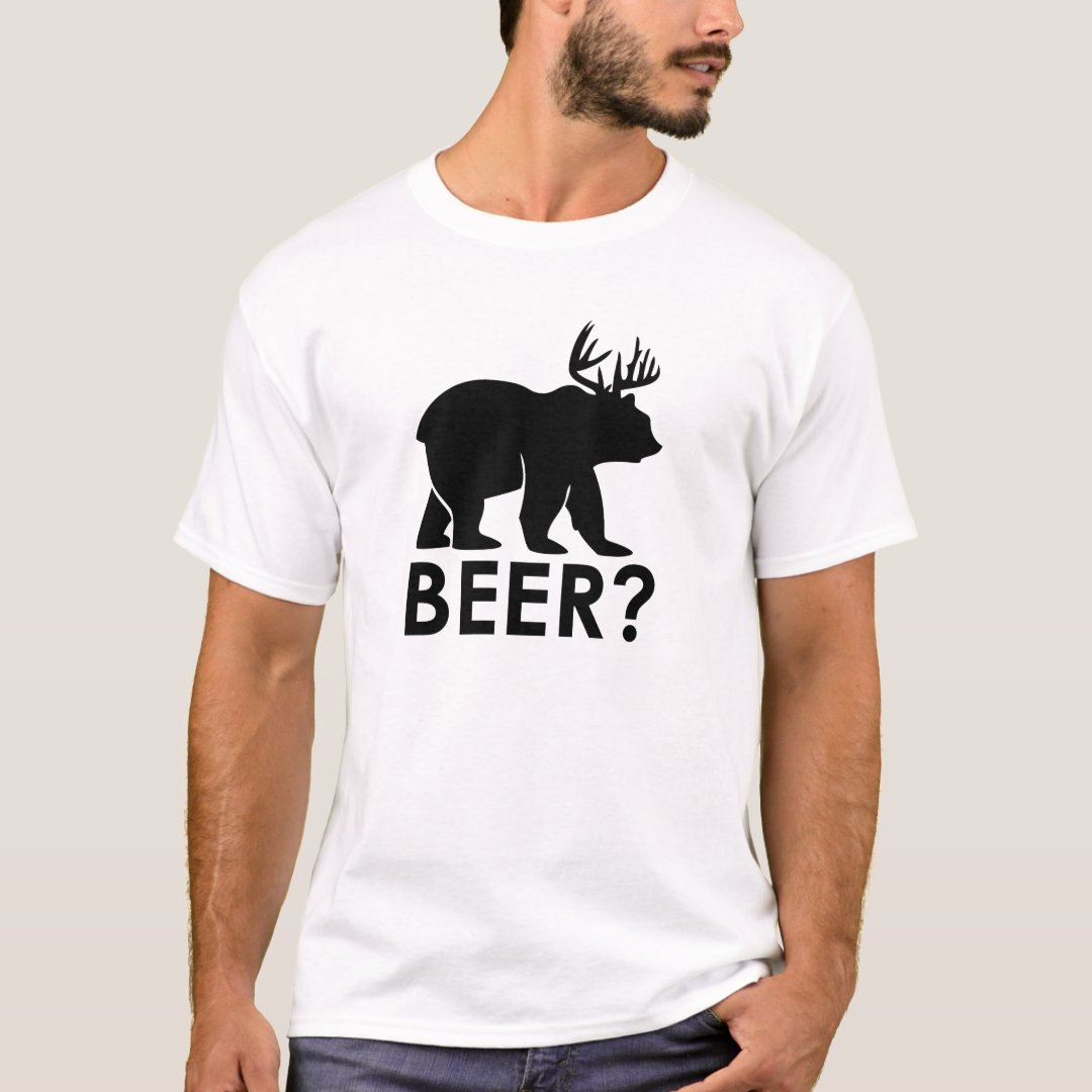 Oktoberfest Bear Beer Deer Funny T-Shirt