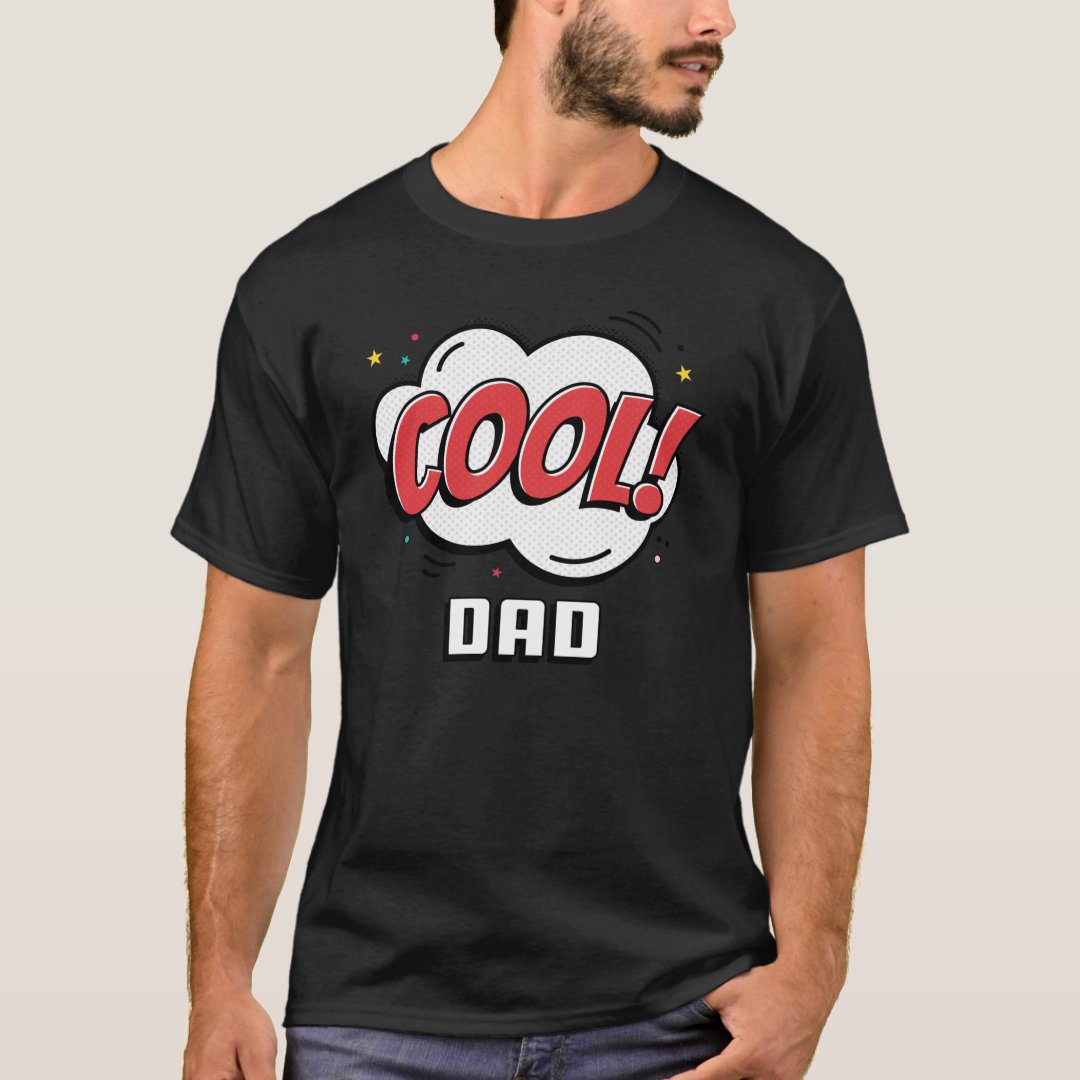 Father's Day Gift Cool Dad Printed T-Shirt