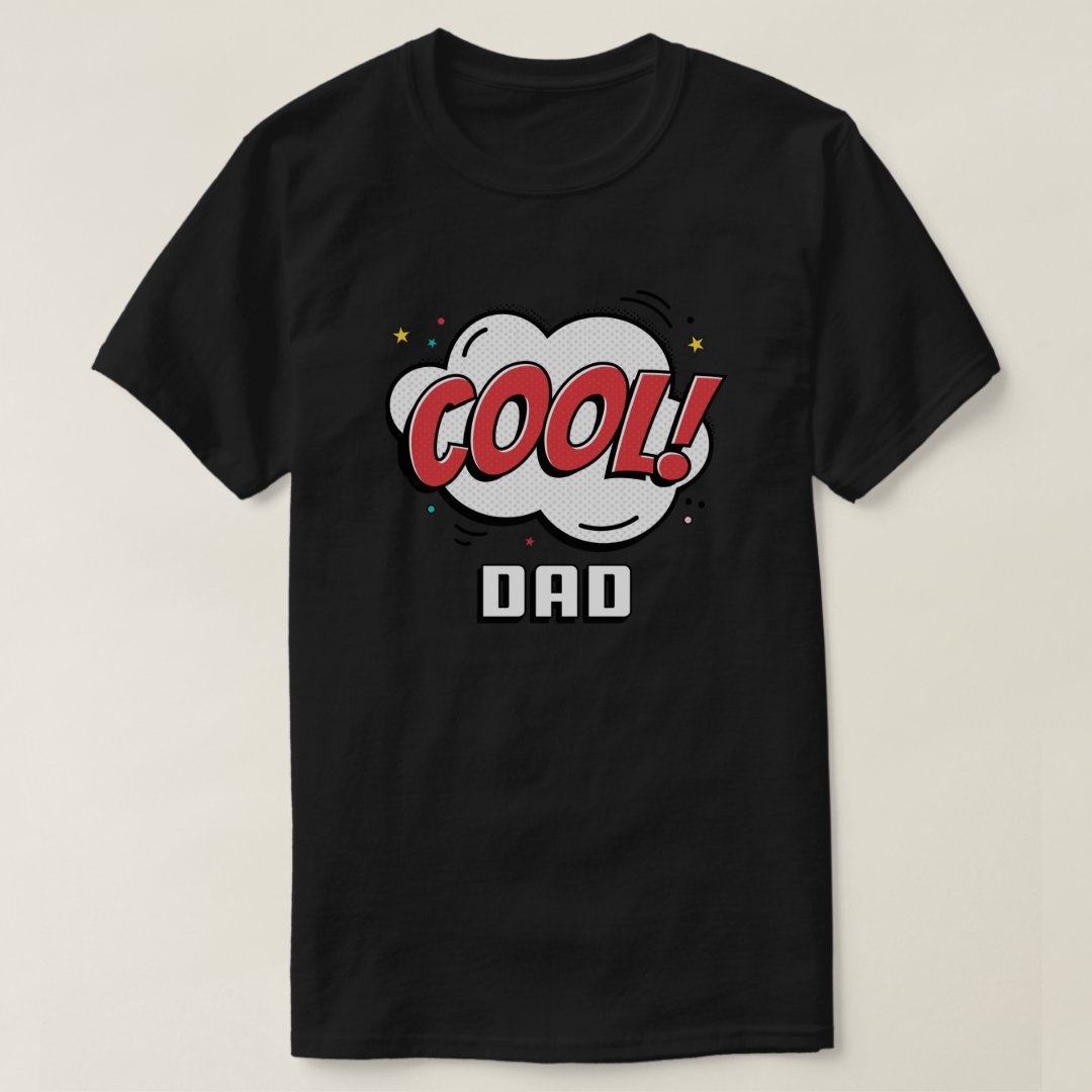 Father's Day Gift Cool Dad Printed T-Shirt