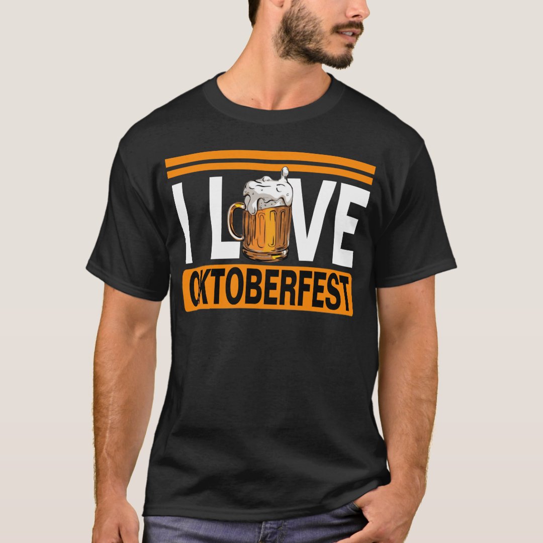 Oktoberfest I Love Oktoberfest Printed T-Shirt