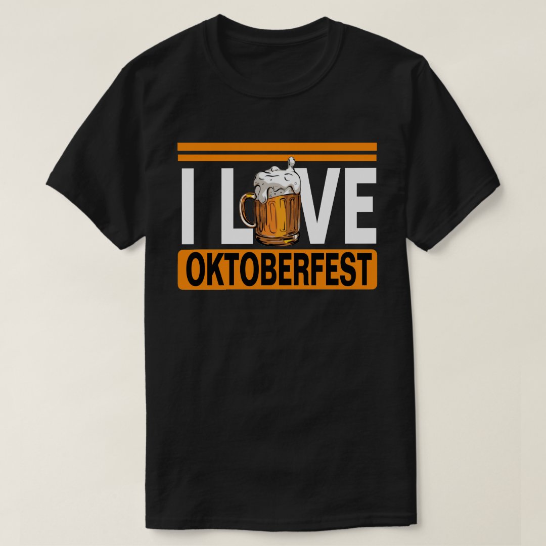 Oktoberfest I Love Oktoberfest Printed T-Shirt