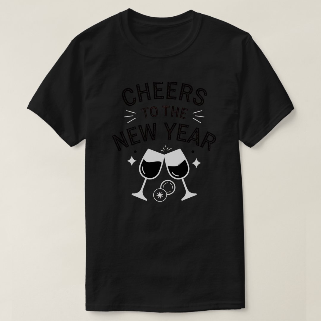 Cheers To The New Year Festival Printed T-Shirt