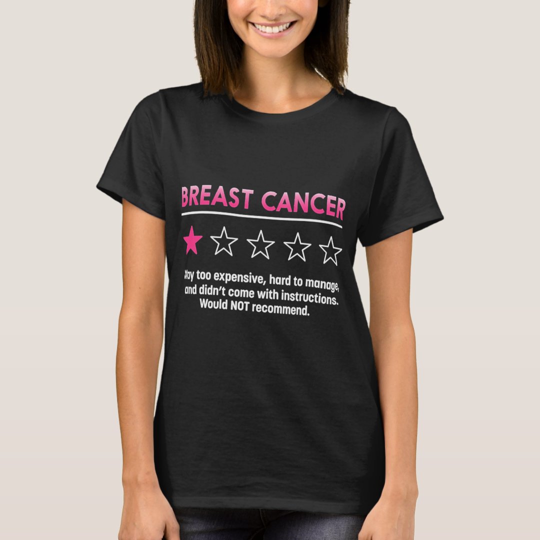 One Star Review Breast Cancer Awareness Funny T-Shirt