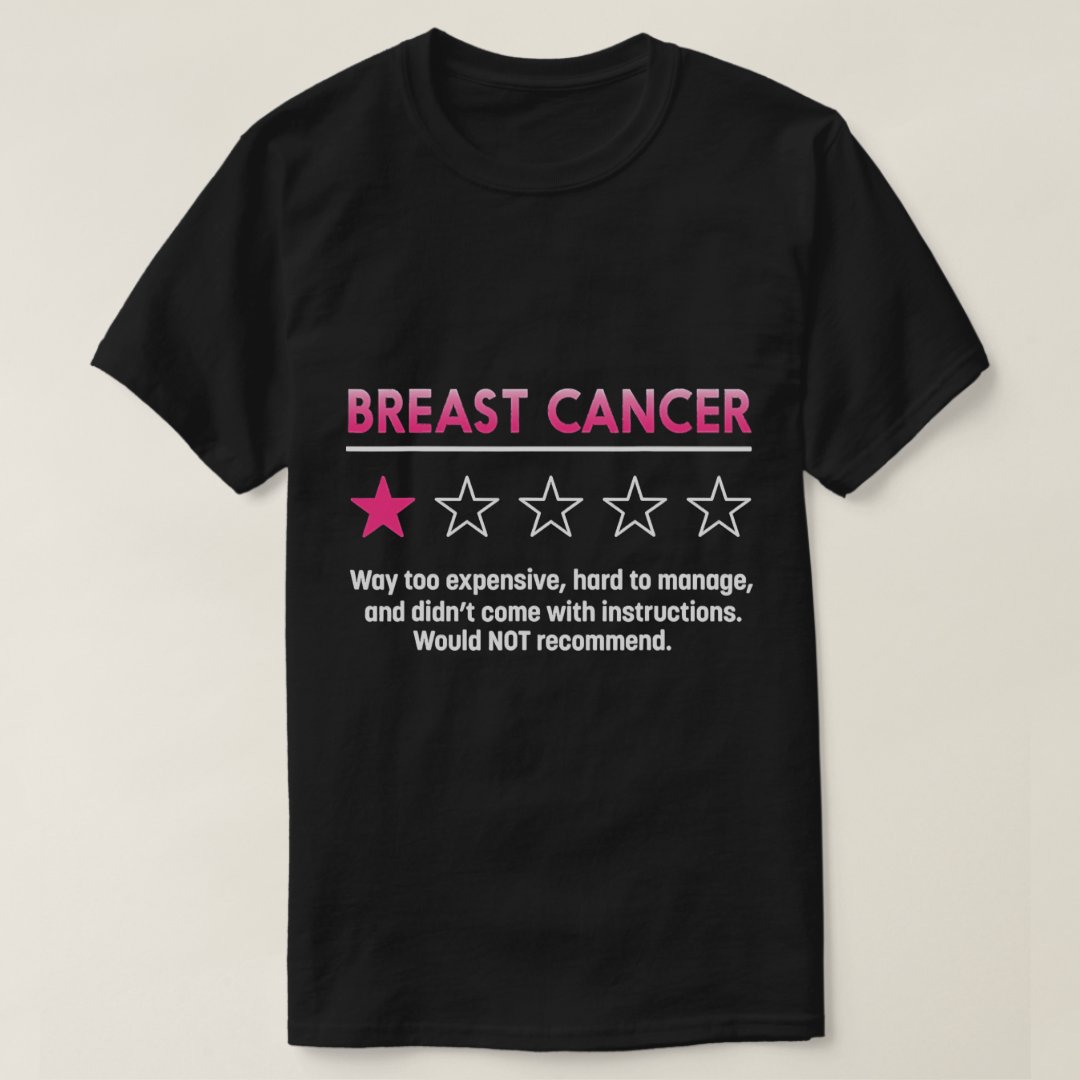 One Star Review Breast Cancer Awareness Funny T-Shirt