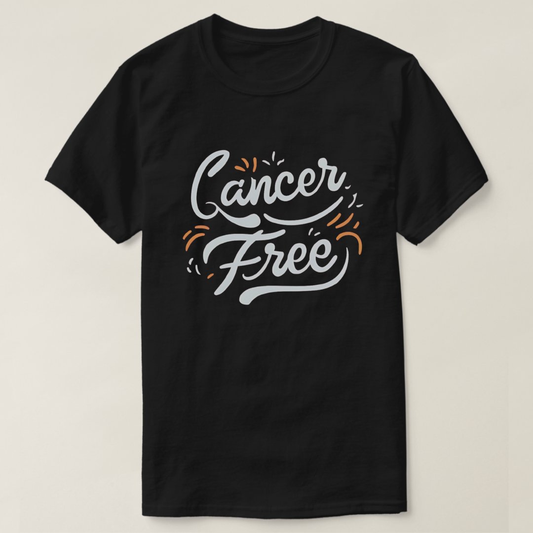 Breast Cancer Awareness Cancer Free Printed T-Shirt