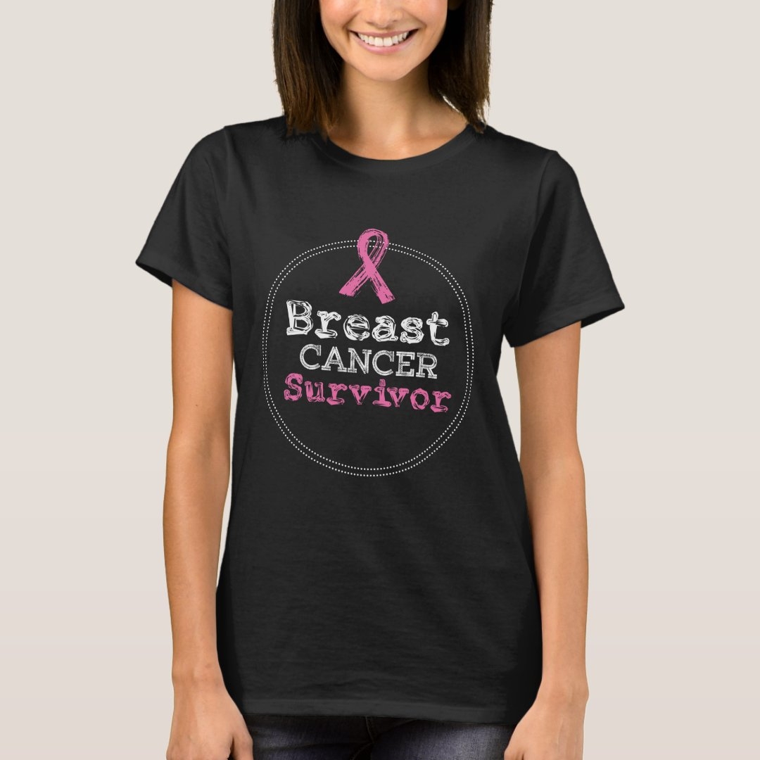 Breast Cancer Awareness Breast Cancer Survivor Printed T-Shirt