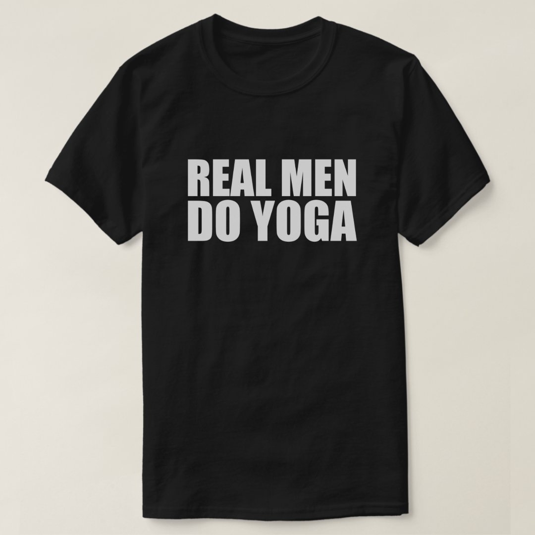 2024 International Yoga Day Real Men Do Yoga Printed T-Shirt