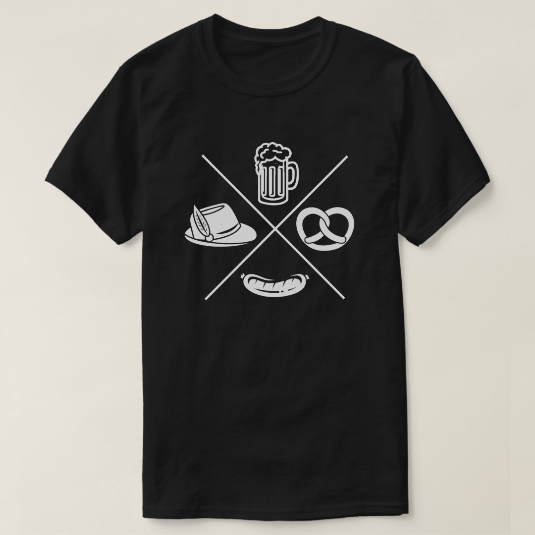 Oktoberfest Festive Elements Printed T-Shirt