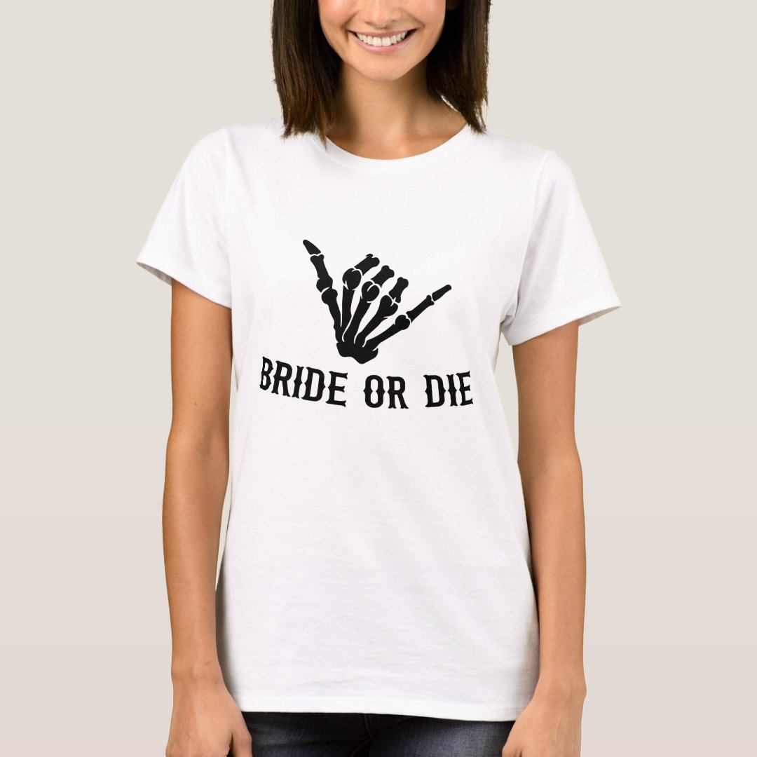 Halloween Bride or Die Female T-Shirt