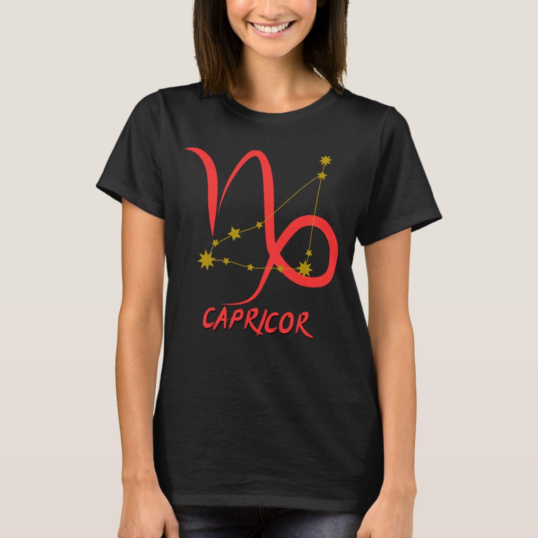 Capricorn Birthday Gift Astronomy Lover Zodiac T-Shirt