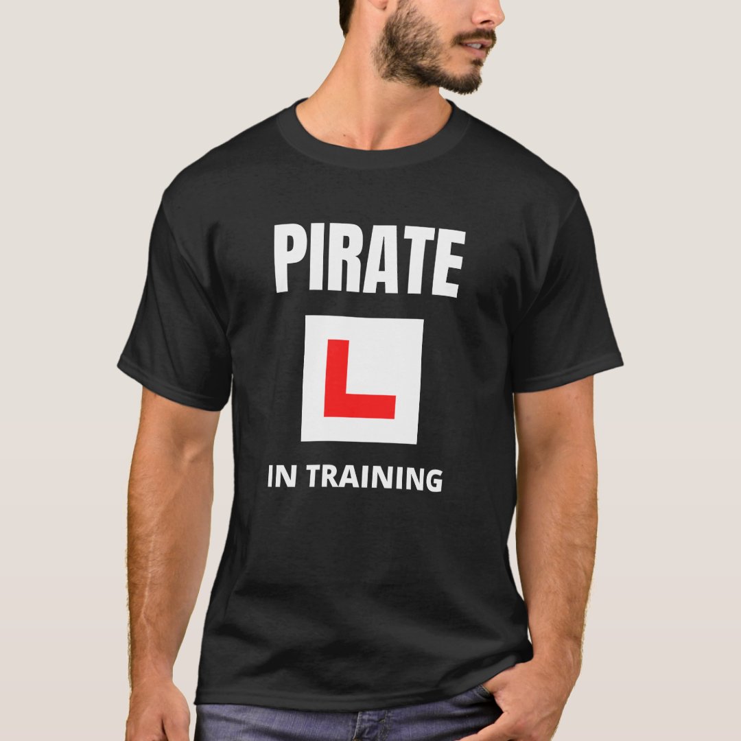 Pirate In Training Captain Pirate Printed T-Shirt