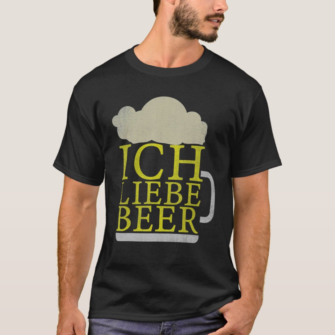 Ich Liebe Beer Oktoberfest Printed T-Shirt