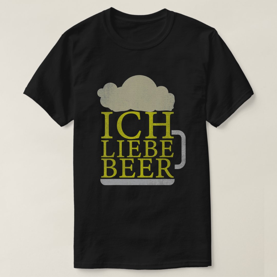 Ich Liebe Beer Oktoberfest Printed T-Shirt