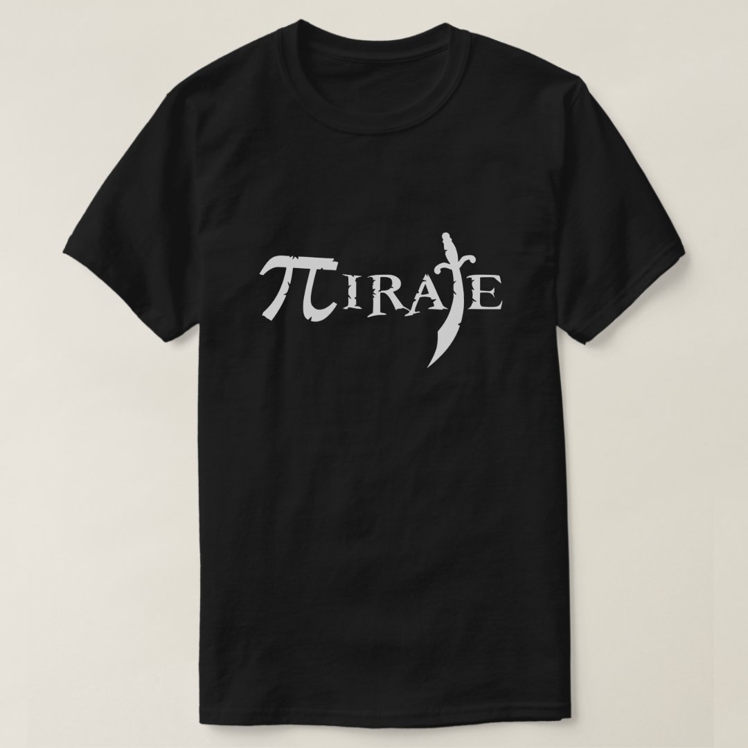 Pi Math Symbol Captain Pirate Funny T-Shirt