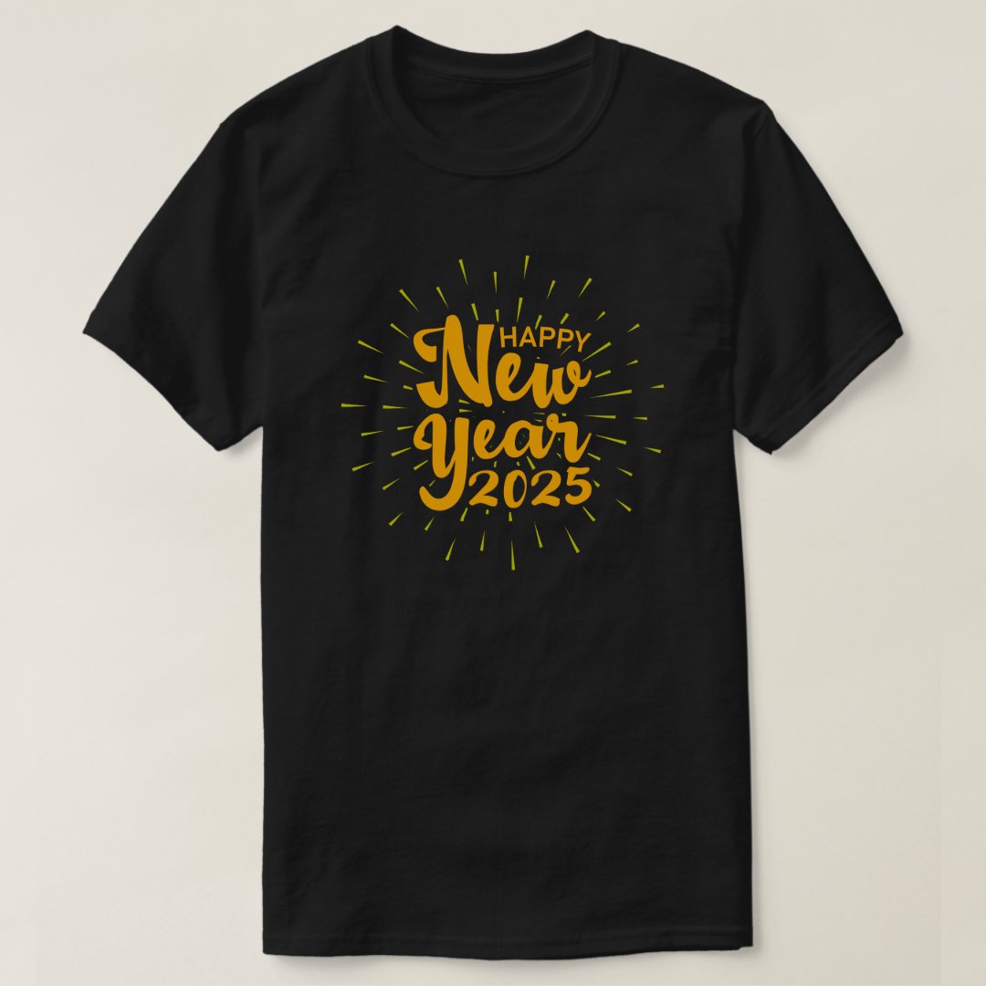 Happy New Year 2025 Festival Printed T-Shirt