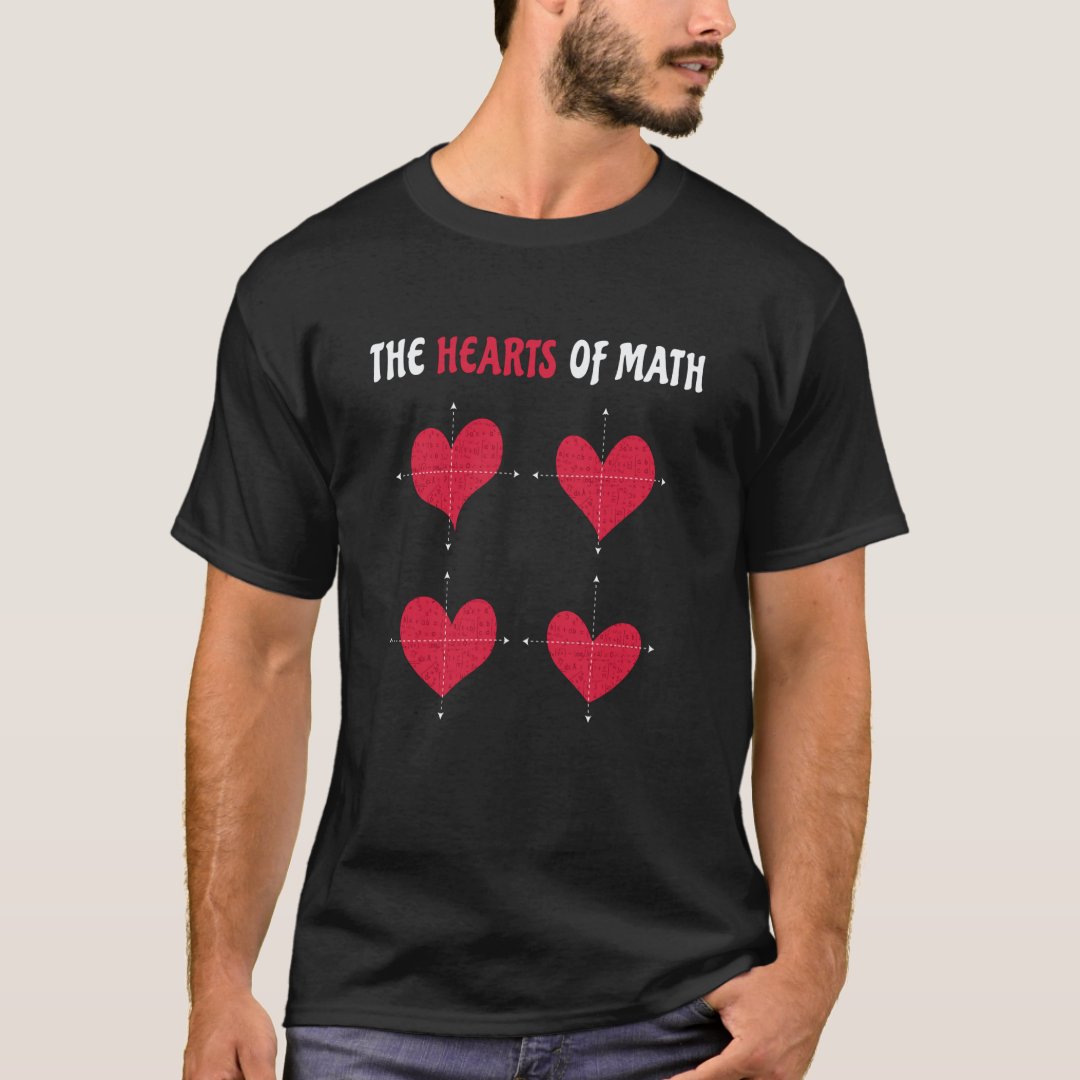 Math Formula Lover The Hearts Of Math Valentine's Day Gift T-Shirt
