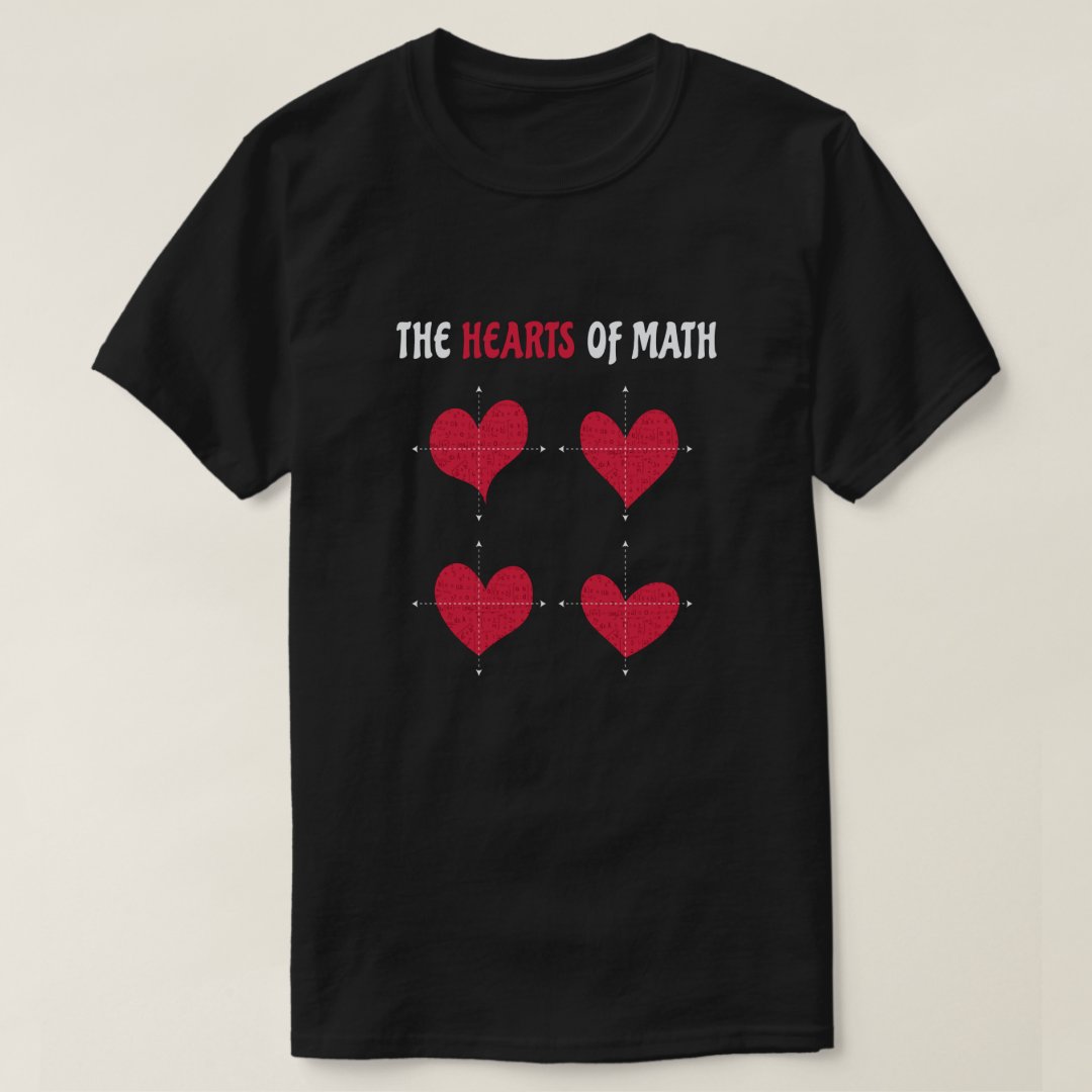 Math Formula Lover The Hearts Of Math Valentine's Day Gift T-Shirt