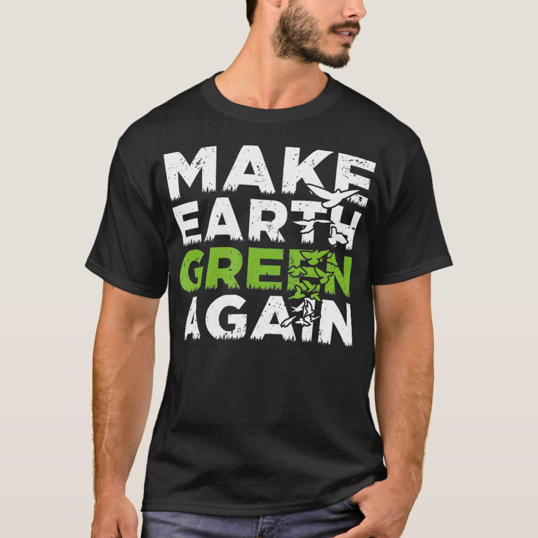 2024 World Environment Day Make Earth Green Again Printed T-Shirt