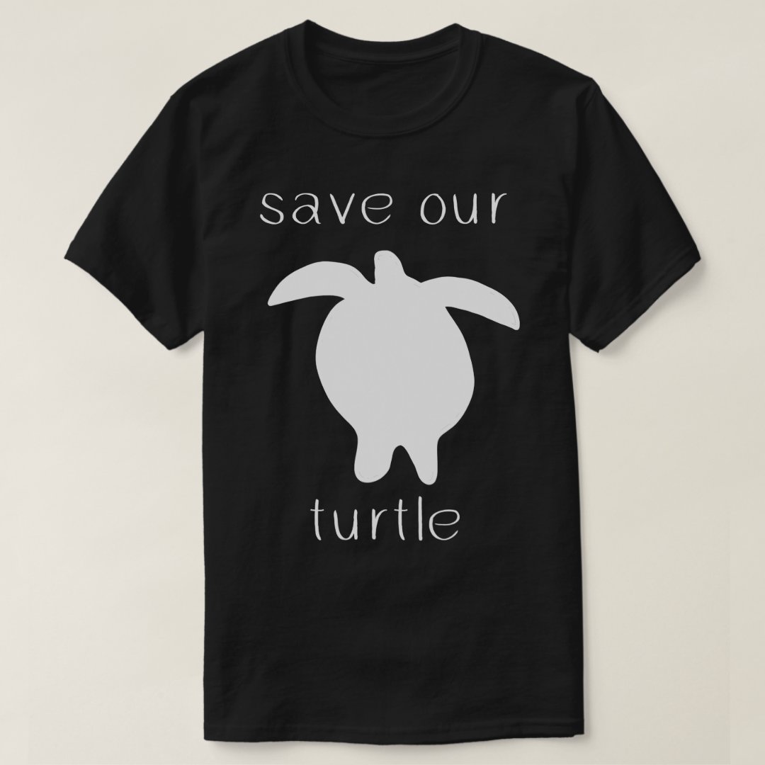 2024 World Oceans Day Save Our Turtle Printed T-Shirt